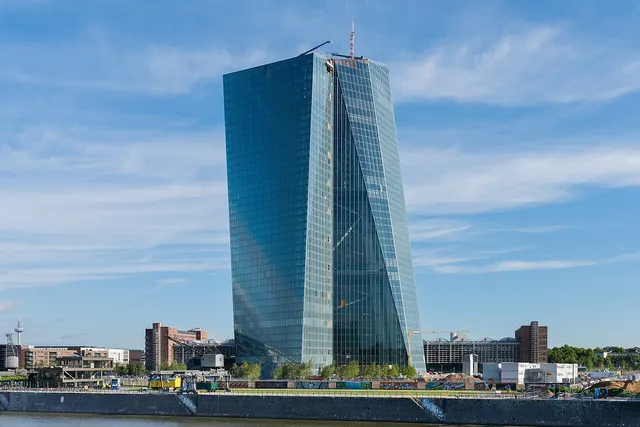Photograph: European Central Bank building under construction in Frankfurt, Germany.