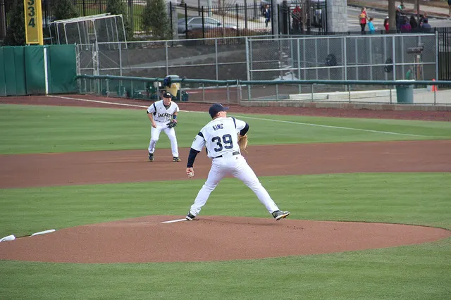 Photograph: Russ Chandler Stadium Pitcher Jonathan King.