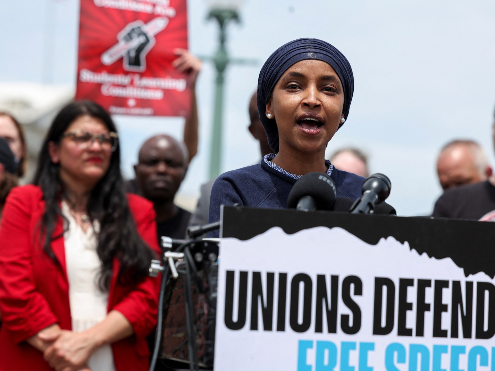 Minnesota Representative Ilhan Omar attacked during town hall meeting | Politics News
