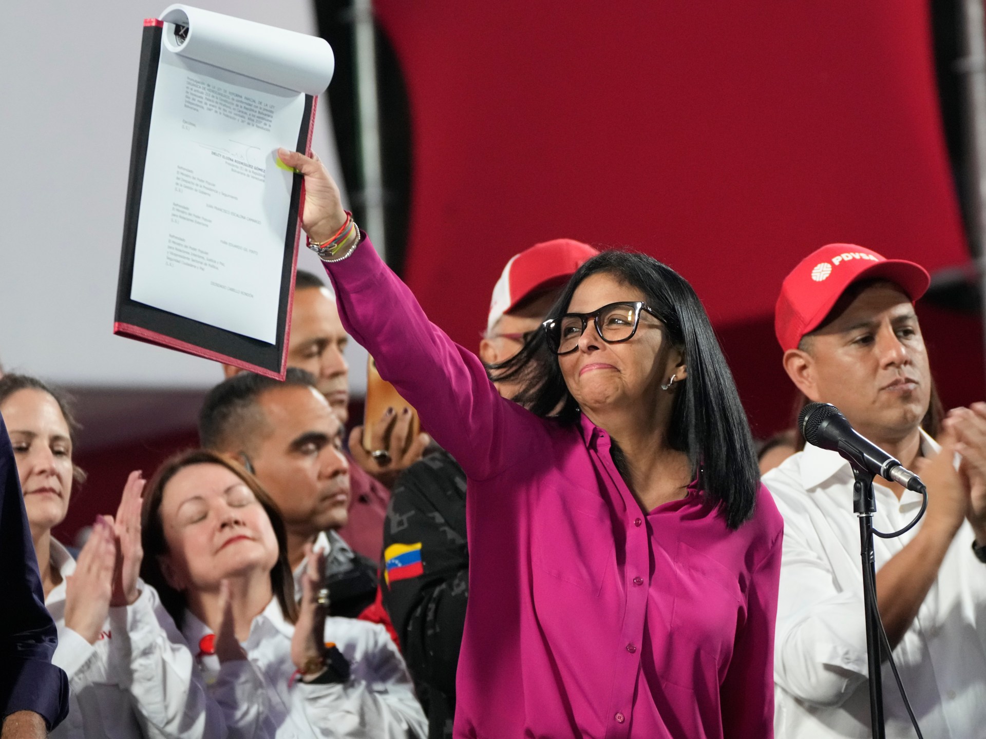 Venezuela’s Rodriguez signs oil reform law while the US eases sanctions | US-Venezuela Tensions News Venezuela’s Rodriguez signs oil reform law while the US eases sanctions | US-Venezuela Tensions News