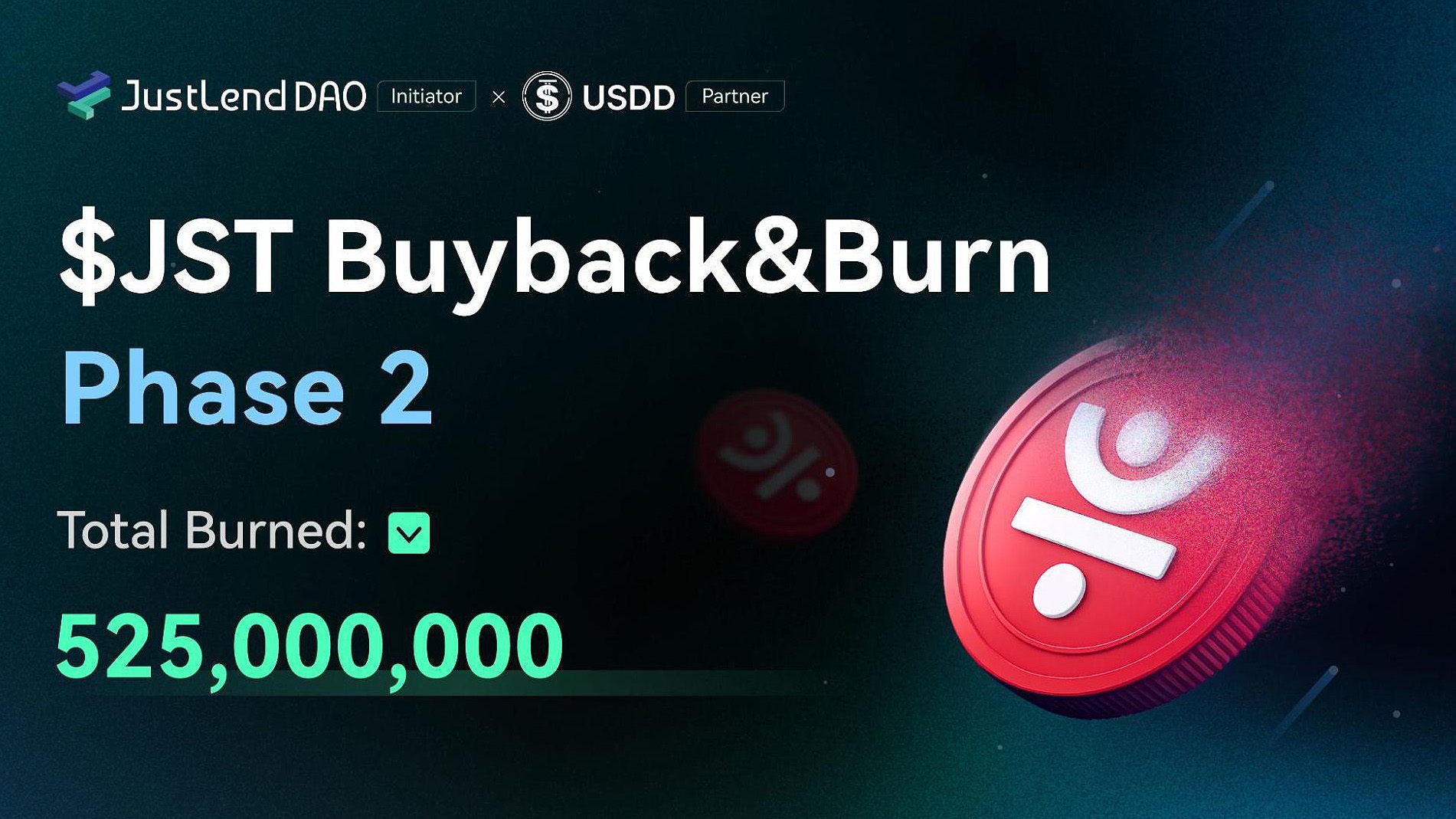 JustLend DAO Completes Second JST Buyback and Burn, Removing Nearly 11% of Total Supply JustLend DAO Completes Second JST Buyback and Burn, Removing Nearly 11% of Total Supply