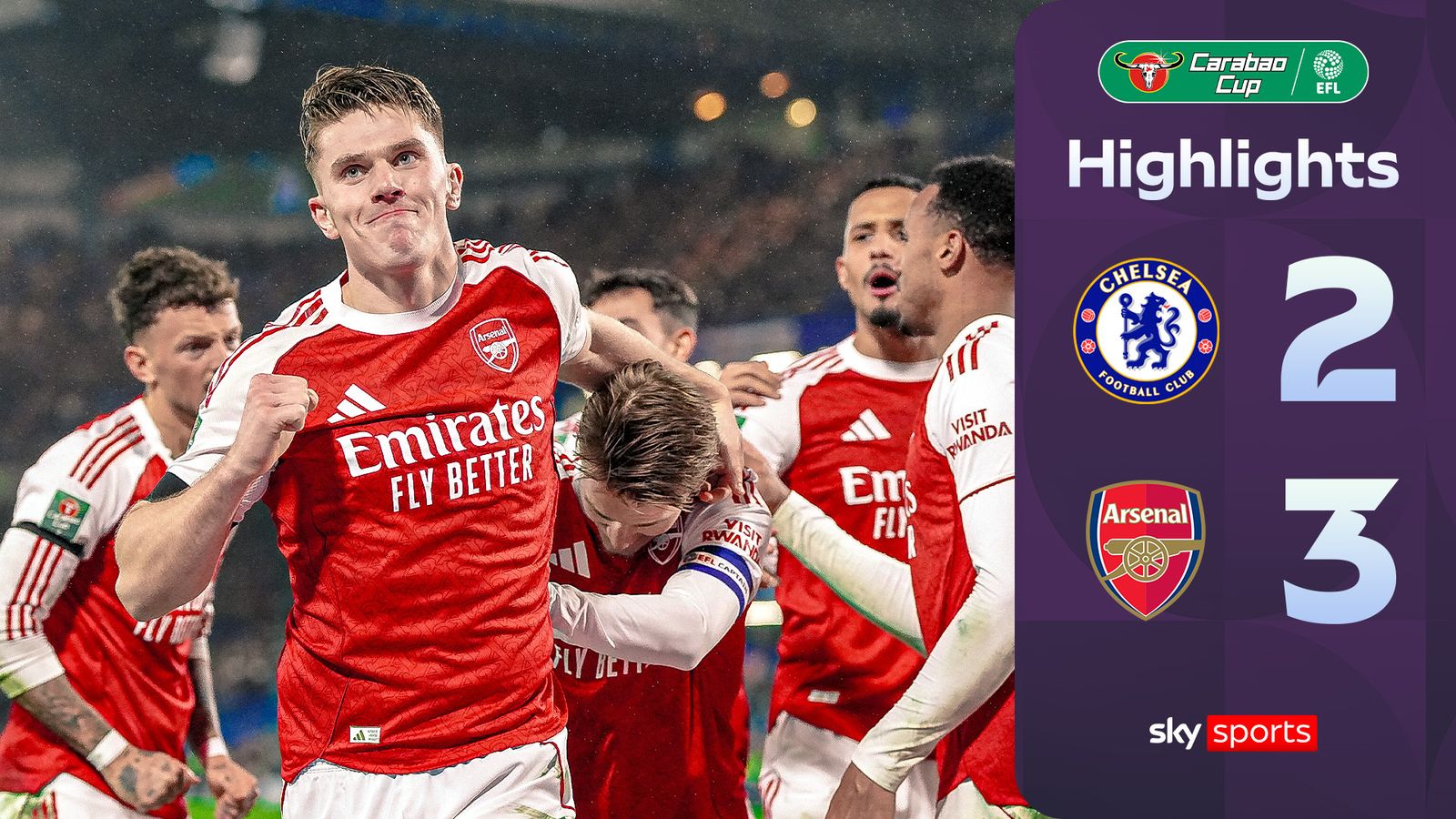 Arsenal beat Chelsea to take narrow lead into Carabao Cup semi-final second leg Arsenal beat Chelsea to take narrow lead into Carabao Cup semi-final second leg