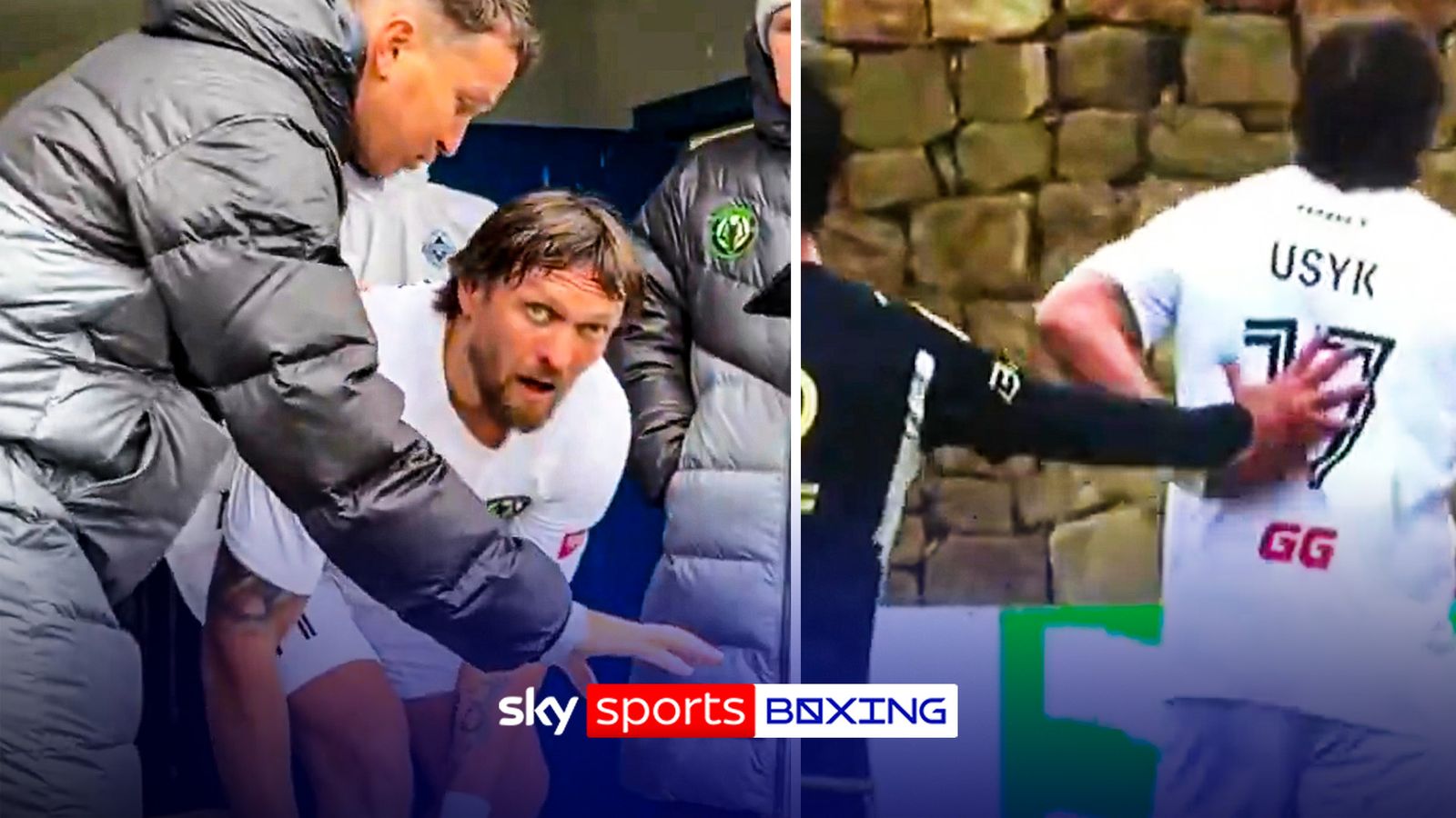 'Get your hands off me!' BRAVE defender tries to man-mark Usyk 'Get your hands off me!' BRAVE defender tries to man-mark Usyk