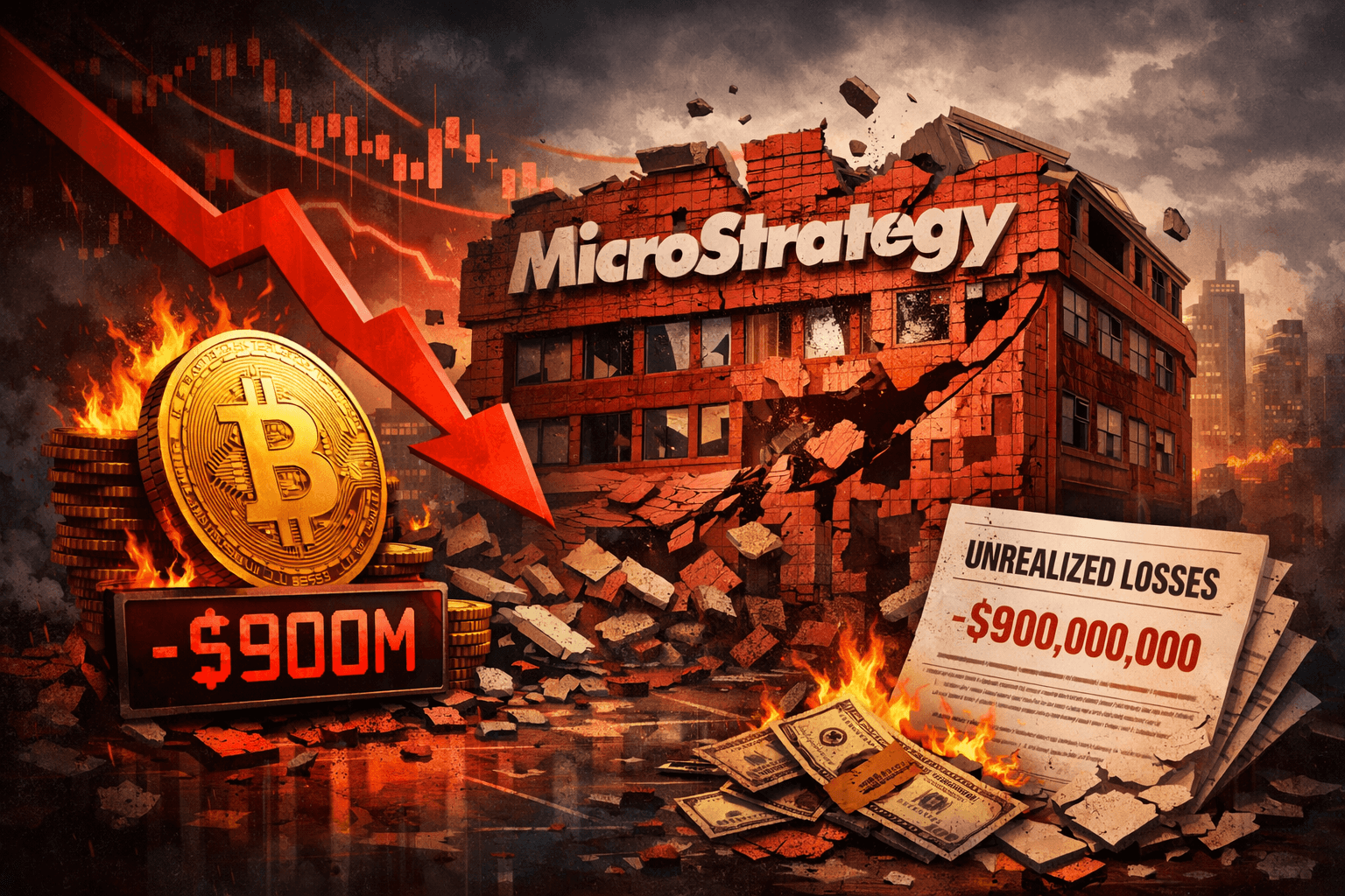 MSTR Price Dwindles as Strategy’s BTC Losses Hit $900M MSTR Price Dwindles as Strategy’s BTC Losses Hit $900M