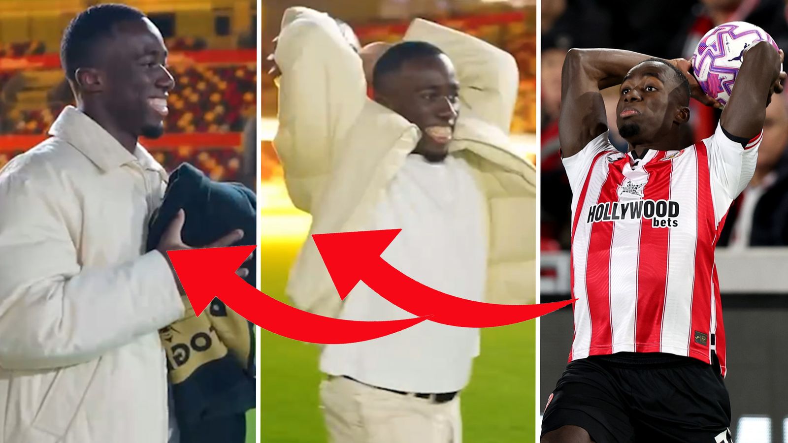 Superb! 👏 Brentford's Kayode has unique 'throw-in' baby gender reveal! Superb! 👏 Brentford's Kayode has unique 'throw-in' baby gender reveal!