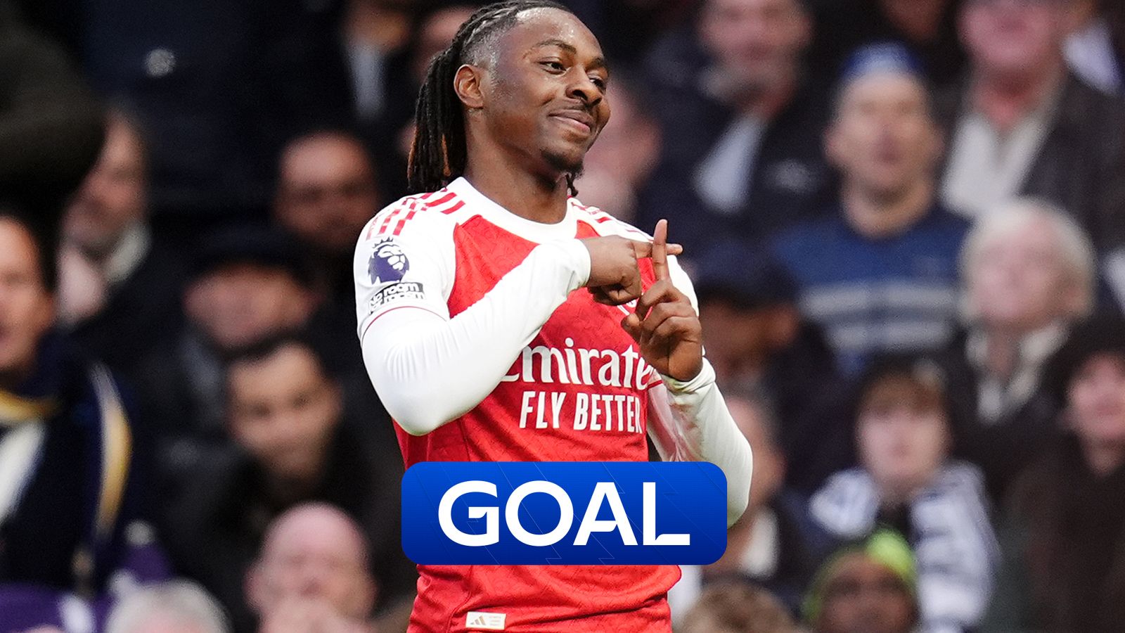 Another derby goal! Eze acrobatically gives Arsenal lead at Spurs Another derby goal! Eze acrobatically gives Arsenal lead at Spurs