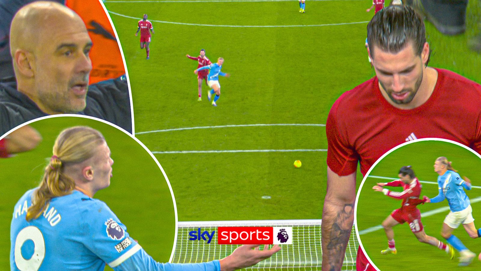 Absolute CHAOS! Szoboszlai sees RED and City goal disallowed after tussle with Haaland! Absolute CHAOS! Szoboszlai sees RED and City goal disallowed after tussle with Haaland!