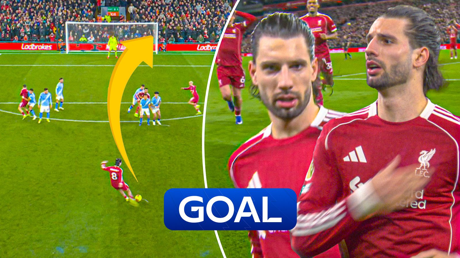 UNBELIEVABLE! Szoboszlai scores sensational free-kick to give Liverpool lead! UNBELIEVABLE! Szoboszlai scores sensational free-kick to give Liverpool lead!